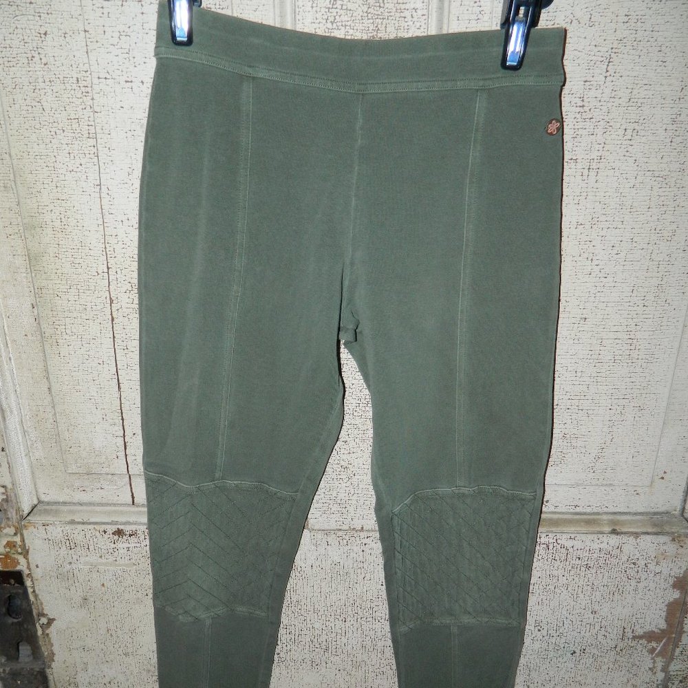 Matilda Jane Army Green Quilted Leggings SZ 14 (I-19)